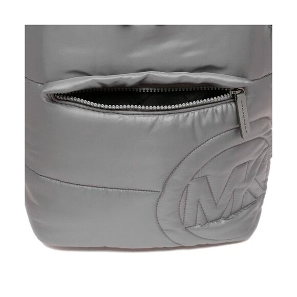 S Michael Kors Rae Medium Quilted Nylon Backpack Gray - Picture 3 of 7